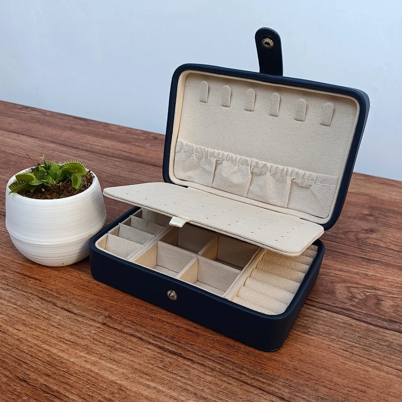 Leather Portable Jewelry Box