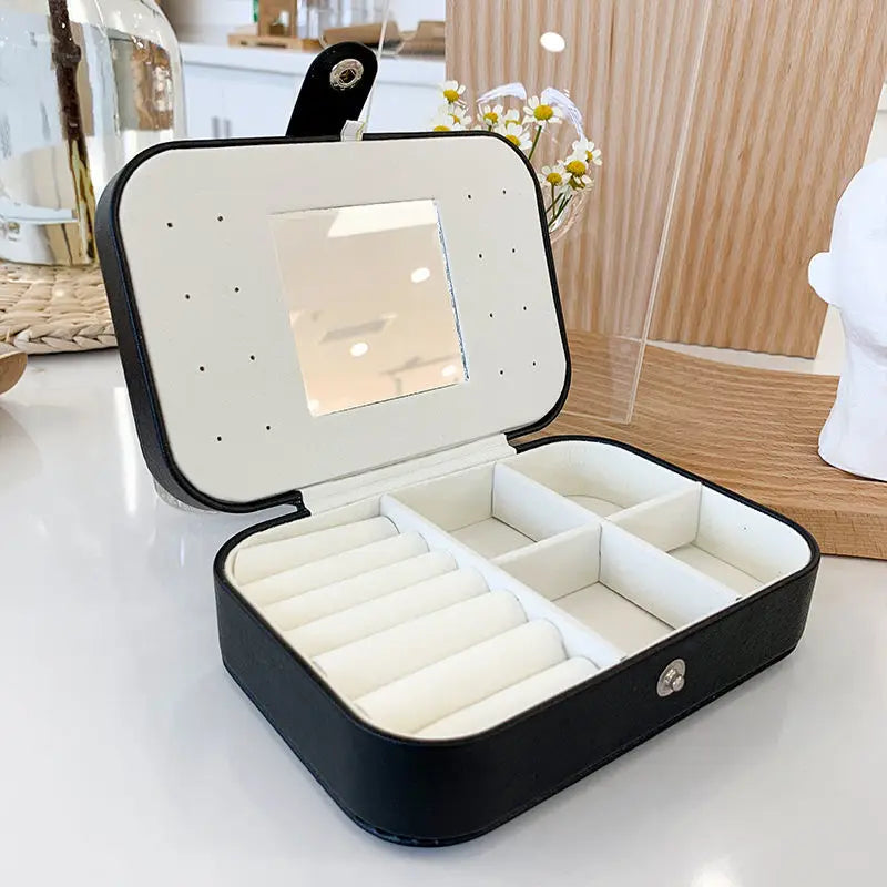 Leather Portable Jewelry Box