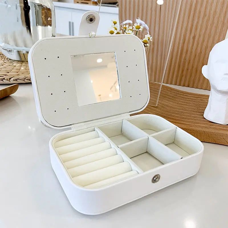 Leather Portable Jewelry Box