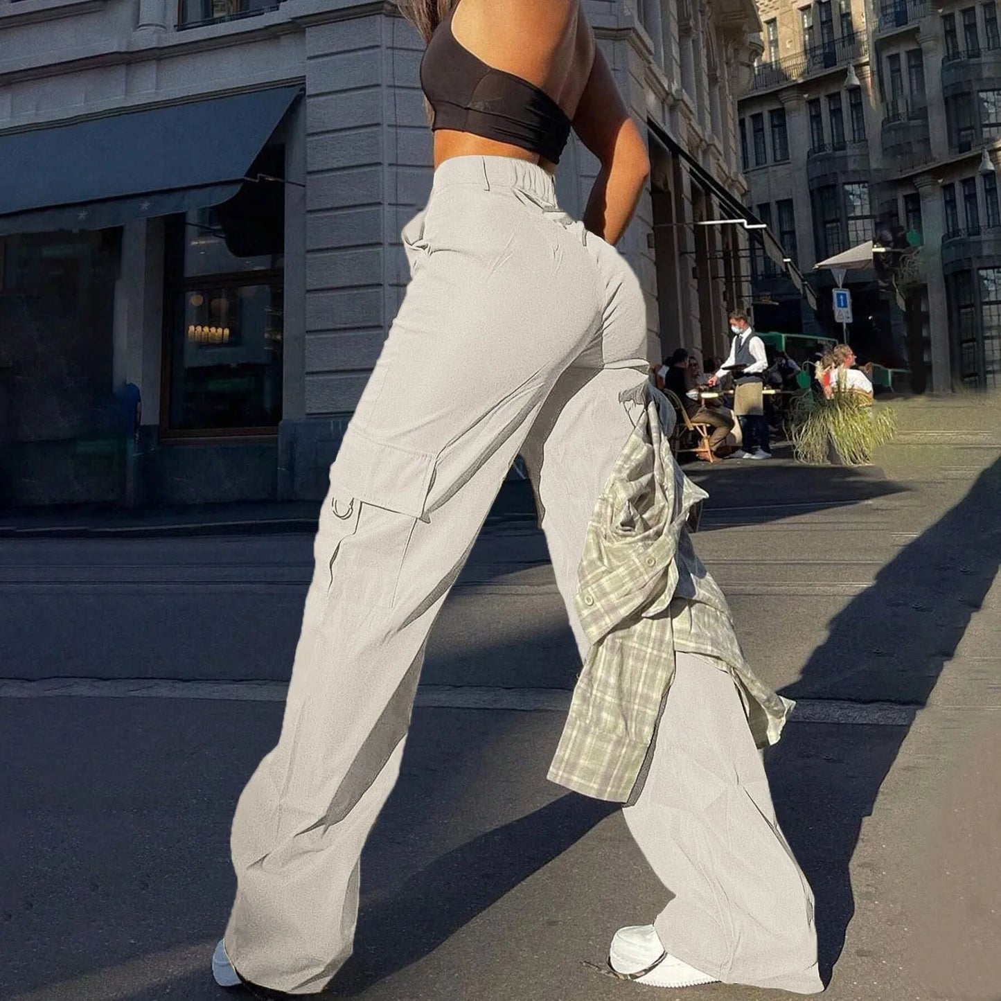Streetwear Buckle Cargo Pants
