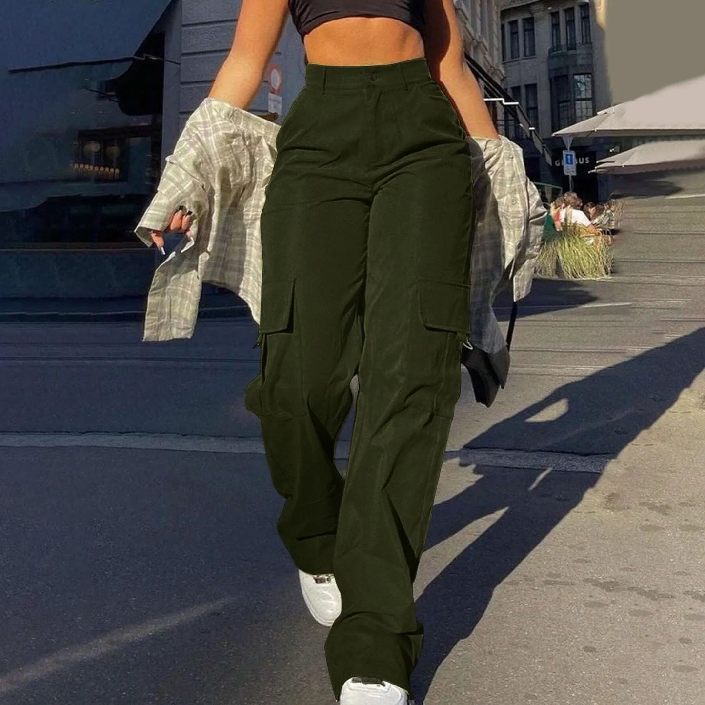 Streetwear Buckle Cargo Pants
