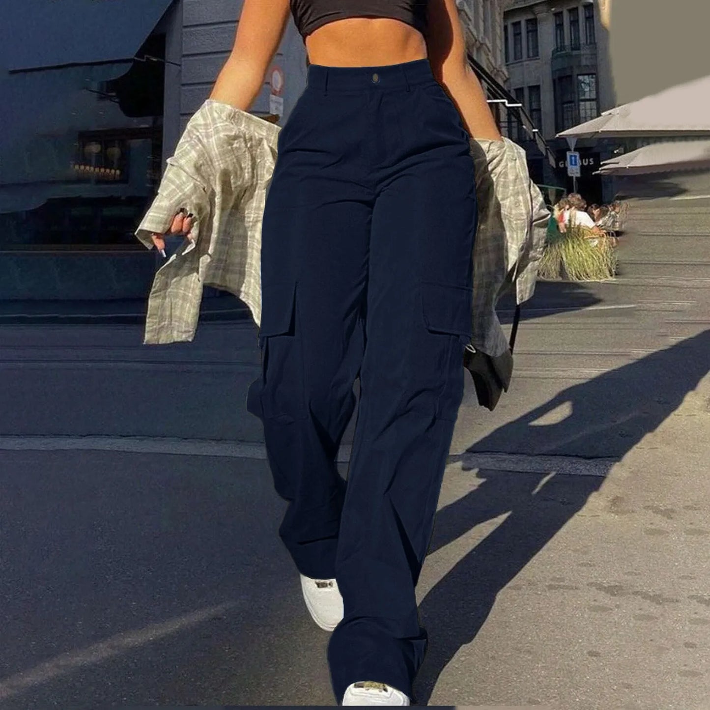 Streetwear Buckle Cargo Pants