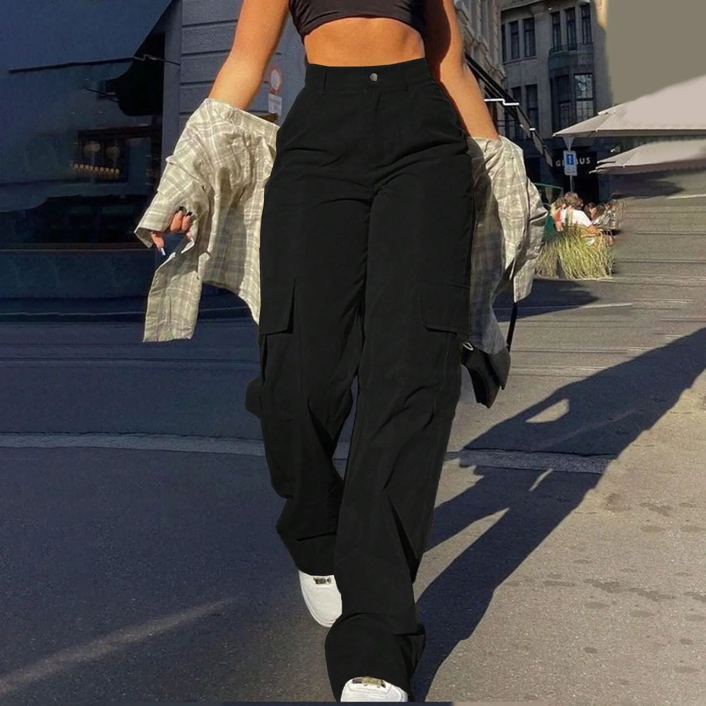 Streetwear Buckle Cargo Pants