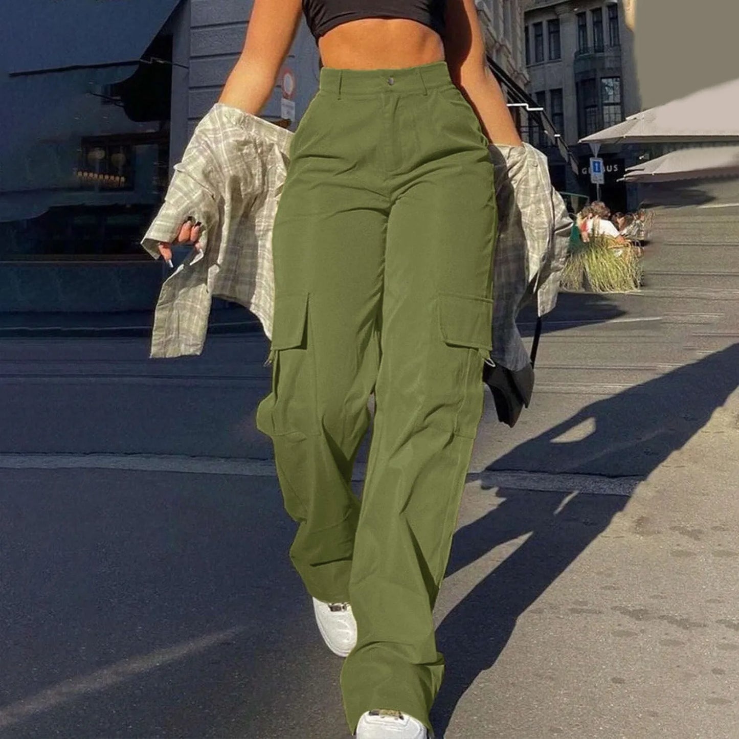Streetwear Buckle Cargo Pants