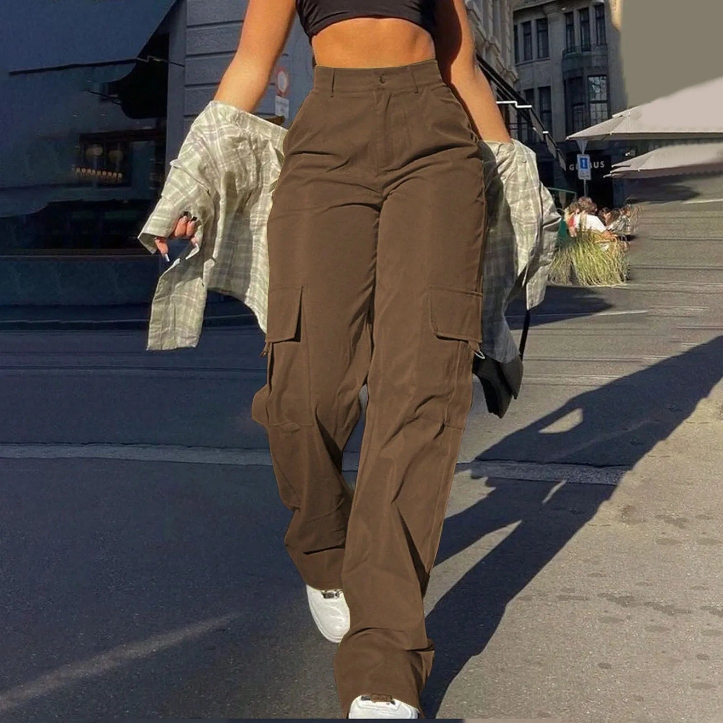 Streetwear Buckle Cargo Pants