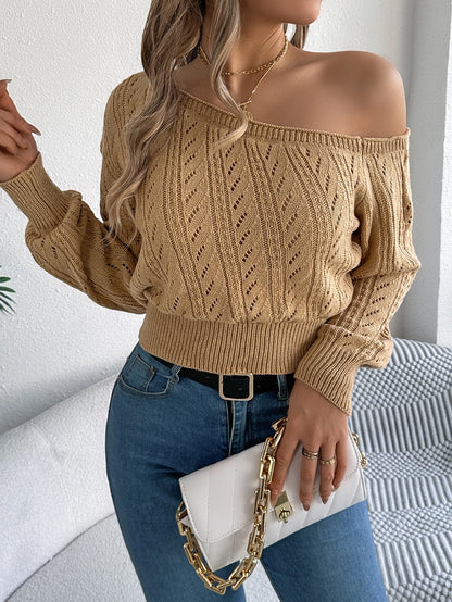 Off The Shoulder Knitted Sweater