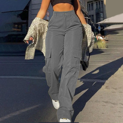 Streetwear Buckle Cargo Pants